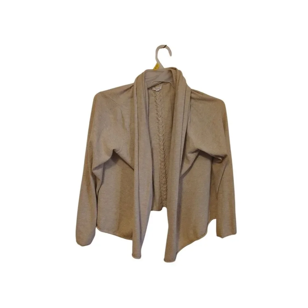 Maurice's Tan layered collar open front knit‎ cardigan